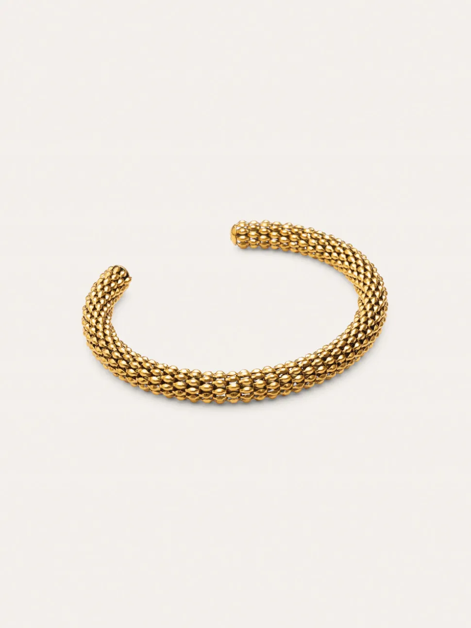 Brazalete Disco Acero Baño Oro