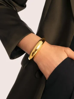 Brazalete Moon Acero Baño Oro