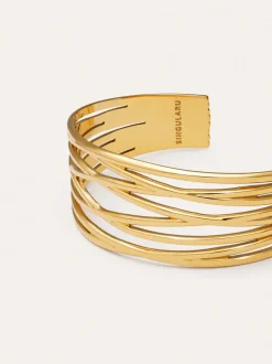 Brazalete Odisea Acero Baño Oro