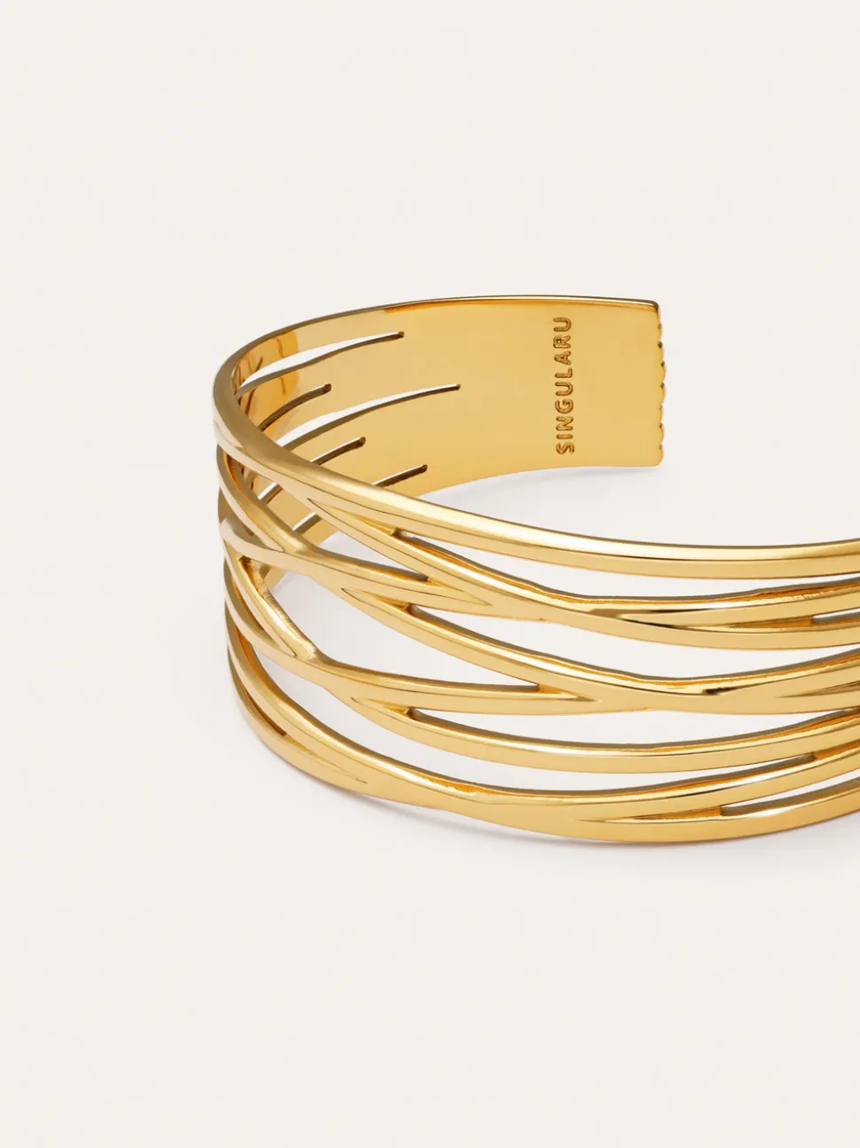 Brazalete Odisea Acero Baño Oro