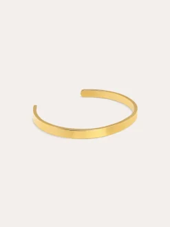 Brazalete Plate Acero Baño Oro