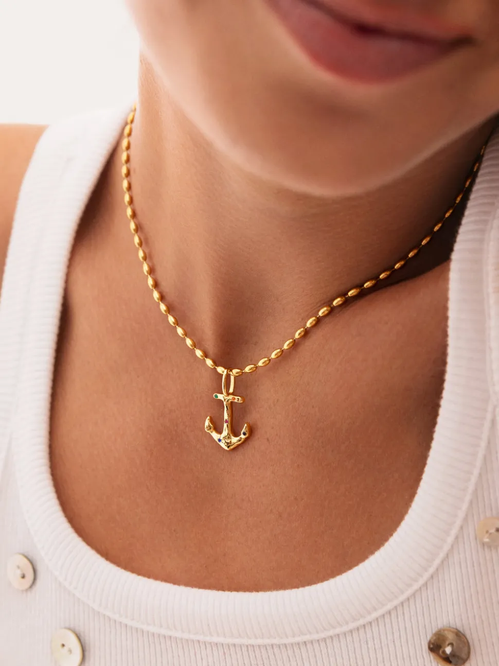 Charm Ancla Baño Oro
