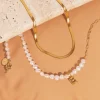 Charm Letter Organic Plata Baño Oro