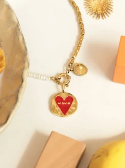 Charm Mamá Lovely Heart Baño Oro
