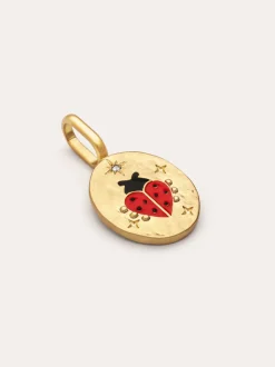 Charm Mariquita Baño Oro