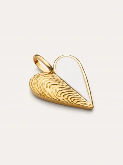 Charm Mejillón Enamel Baño Oro
