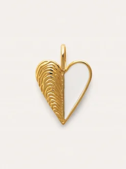 Charm Mejillón Enamel Baño Oro