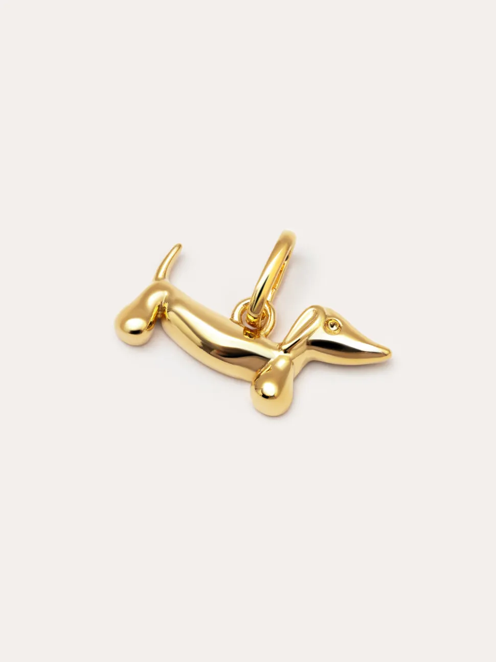 Charm Mini Perro Teckel Enamel Sky Baño Oro