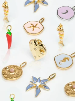 Charm Planeta Mars Acero Baño Oro