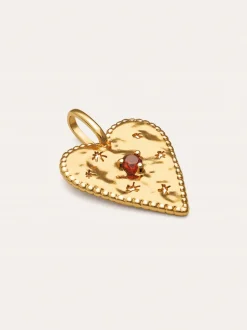 Charm Raw Heart Baño Oro