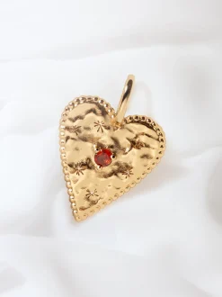 Charm Raw Heart Baño Oro