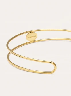 Choker Cianita Acero Baño Oro