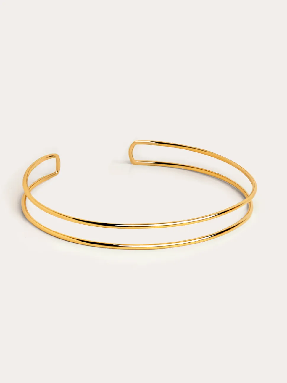Choker Double Ring Baño Oro