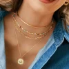 Choker Line Chain Acero Baño Oro