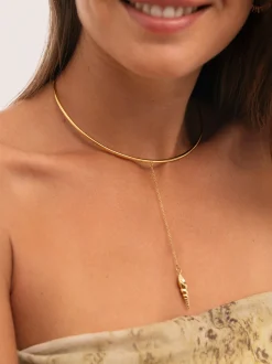 Choker Ítaca Acero Baño Oro