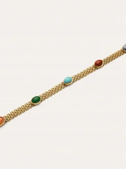 Choker Tape Stones Acero Baño Oro