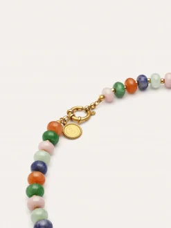 Collar Alpine Stones Acero Baño Oro