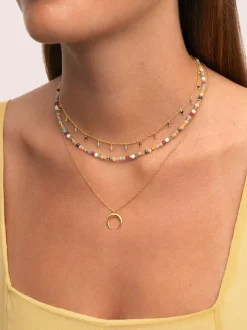 Collar Altea Colors Acero Baño Oro