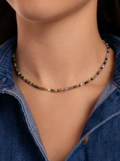Collar Altea Dots Tourmaline Syra Acero Baño Oro