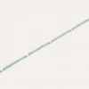 Collar Azulina Acero Baño Oro