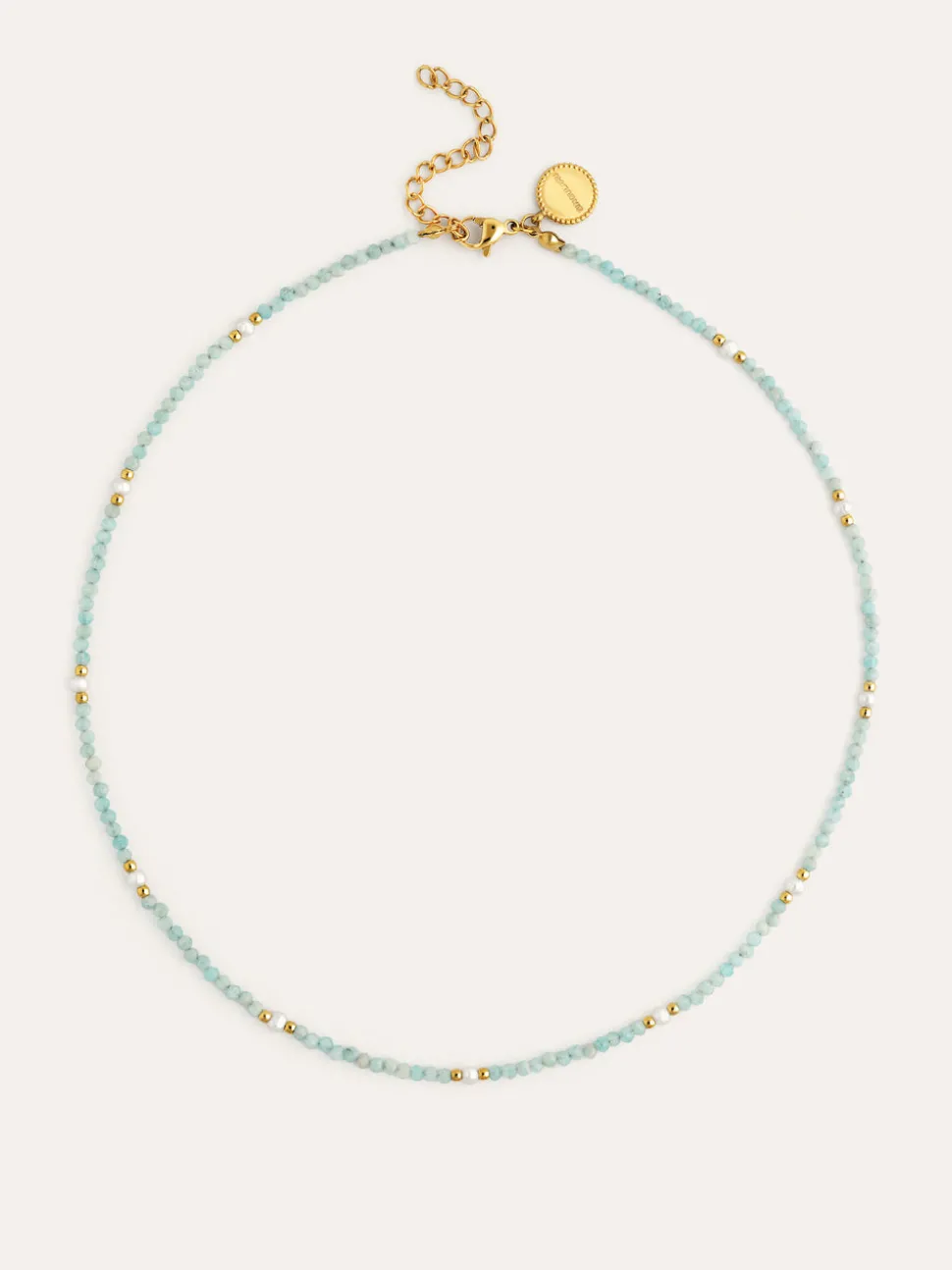 Collar Azulina Acero Baño Oro