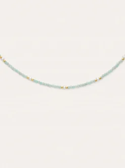 Collar Azulina Acero Baño Oro
