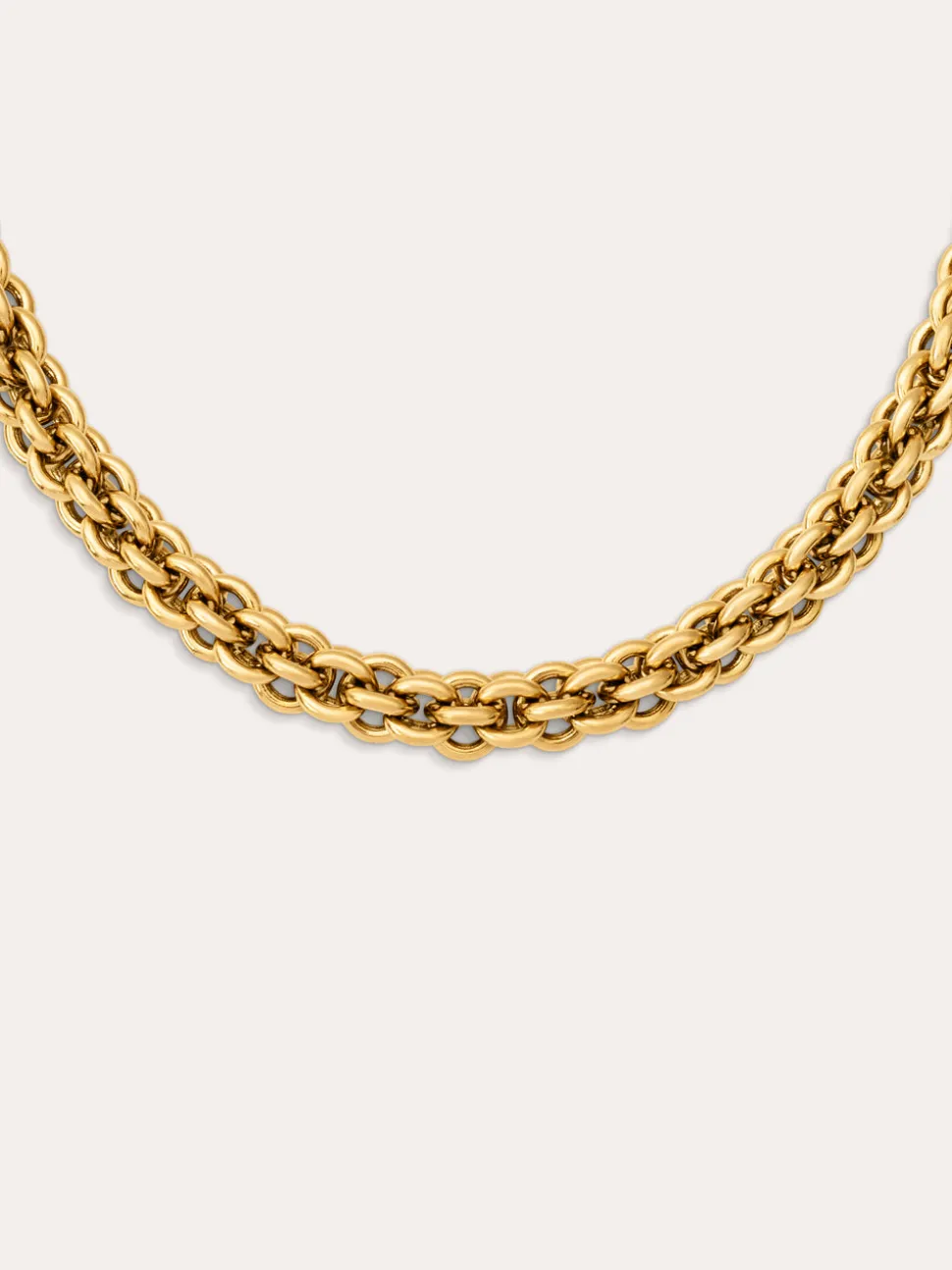 Collar Big Rope Acero Baño Oro