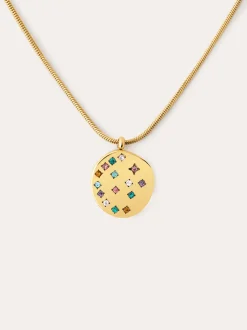 Collar Bling Rainbow Acero Baño Oro