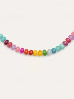 Collar Bloom Stones Acero Baño Oro