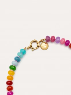 Collar Bloom Stones Acero Baño Oro
