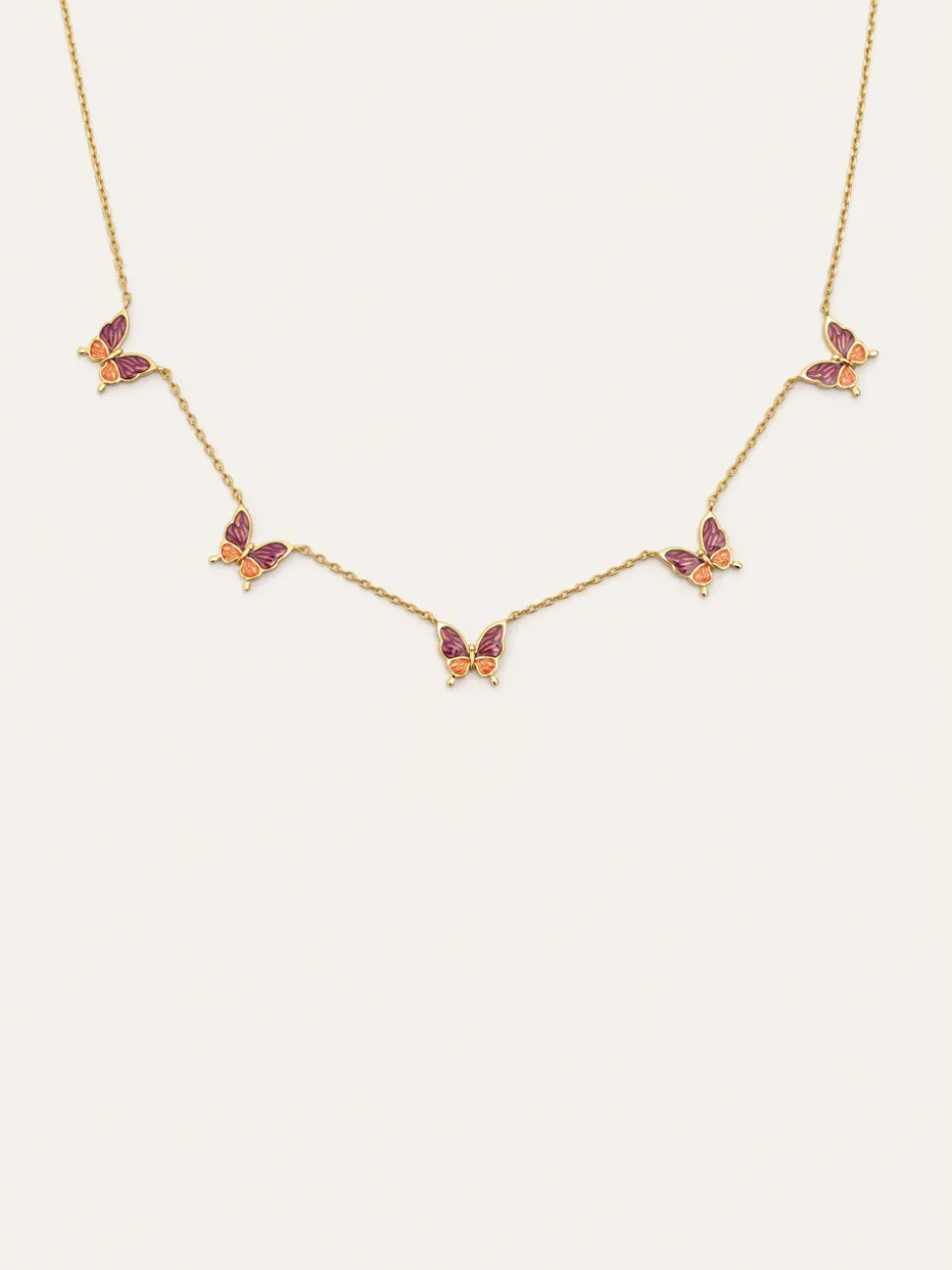 Collar Butterfly Baño Oro
