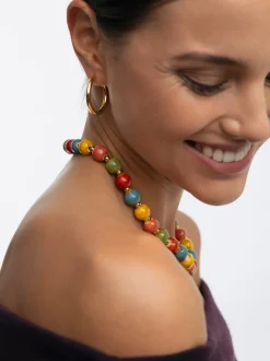 Collar Canela Acero Baño Oro