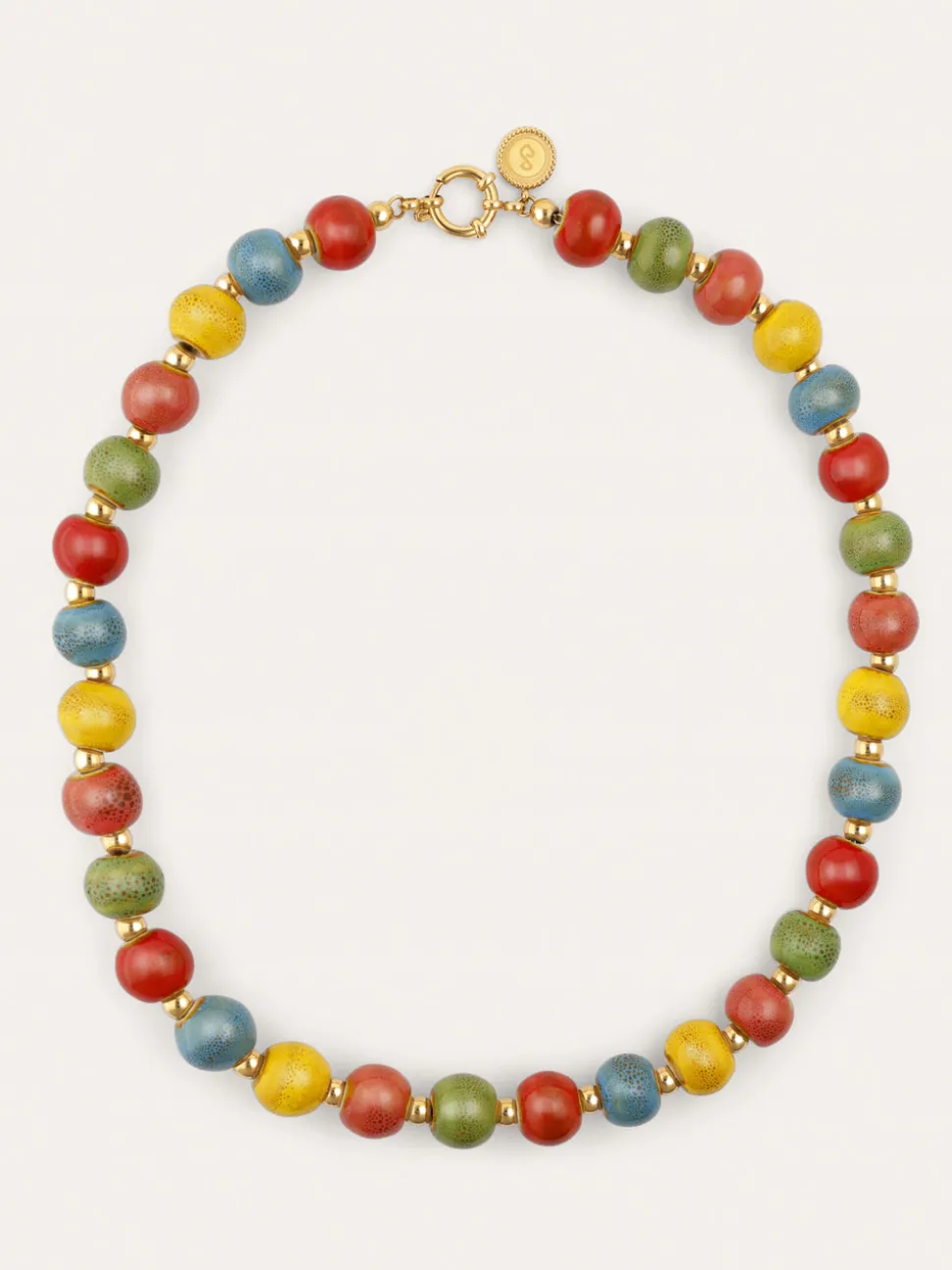 Collar Canela Acero Baño Oro