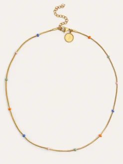 Collar Carla Enamel Acero Baño Oro