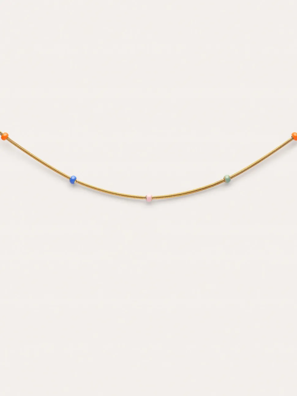 Collar Carla Enamel Acero Baño Oro