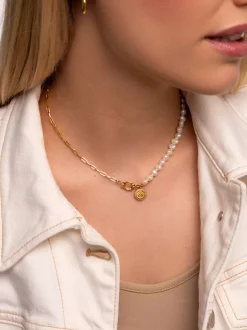 Collar Chic Pearl Acero Baño Oro