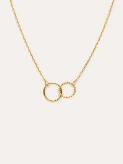 Collar Circles Twist Acero Baño Oro
