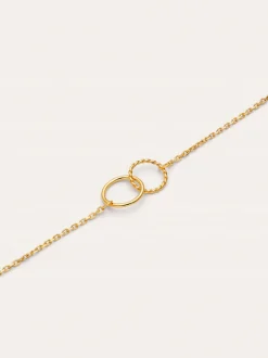 Collar Circles Twist Acero Baño Oro