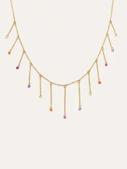 Collar Clea Colors Acero Baño Oro
