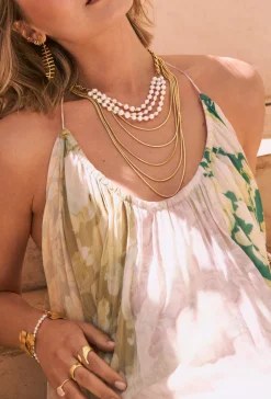 Collar Cleopatra Acero Baño Oro