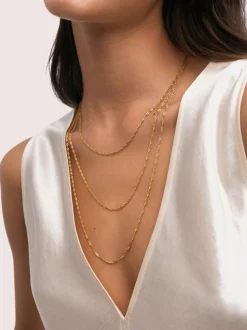 Collar Cleopatra Mini Twist Acero Baño Oro