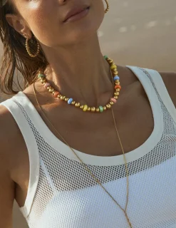 Collar Color Bomb Acero Baño Oro