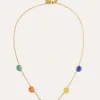 Collar Conchas Enamel Baño Oro