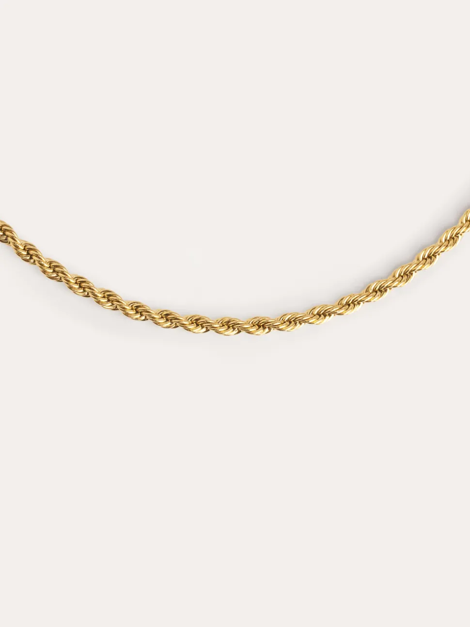 Collar Cord Acero Baño Oro