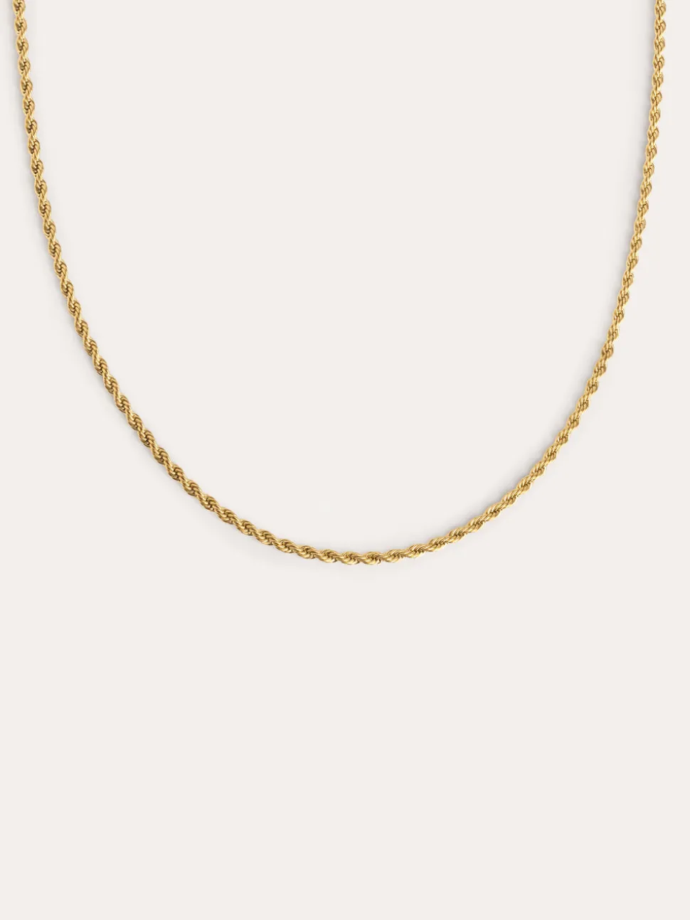 Collar Cord Acero Baño Oro