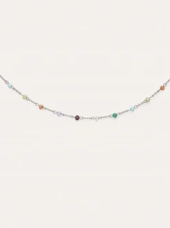 Collar Crystals Colors Acero