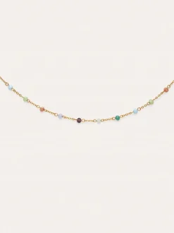 Collar Crystals Colors Acero Baño Oro