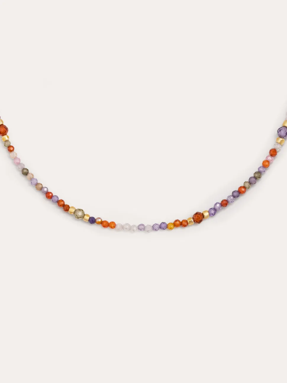 Collar Crystal Summer Acero Baño Oro