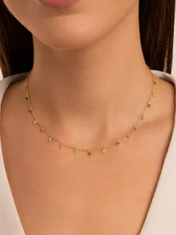Collar Dancing Stones Baño Oro