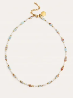 Collar Daylight Perlas Acero Baño Oro